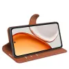 Coque portefeuille Phonesta Litchi Skin pour HONOR Magic8 Lite - Marron 4