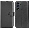 Coque portefeuille Phonesta Litchi Skin pour Samsung Galaxy A17 - Noir 0