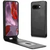 Coque portefeuille Phonesta Leather Vertical Flip pour Google Pixel 9a - Noir