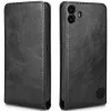 Coque portefeuille Phonesta Leather Vertical Flip pour Nothing CMF Phone 1 - Noir