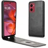 Coque portefeuille Phonesta Leather Vertical Flip pour Motorola Moto G05 / Moto E15 - Noir 2