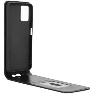 Coque portefeuille Phonesta Leather Vertical Flip pour Motorola Moto G45 / Moto G34 - Noir
