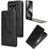 Coque portefeuille Phonesta Leather Vertical Flip pour Xiaomi 14T - Noir 1