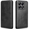 Coque portefeuille Phonesta Leather Vertical Flip pour Xiaomi 14T Pro - Noir 0