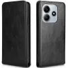 Coque portefeuille Phonesta Leather Vertical Flip pour Xiaomi Redmi Note 14 5G - Noir