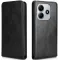 Coque portefeuille Phonesta Leather Vertical Flip pour Xiaomi Redmi Note 14 5G - Noir