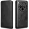 Coque portefeuille Phonesta Leather Vertical Flip pour Oppo Find X8 Pro - Noir