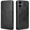 Coque portefeuille Phonesta Leather Vertical Flip pour Samsung Galaxy A06 4G/5G - Noir