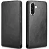 Coque portefeuille Phonesta Leather Vertical Flip pour Samsung Galaxy A36/A56 - Noir