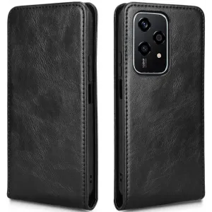 Coque portefeuille Phonesta Leather Vertical Flip pour HONOR 200 Lite - Noir