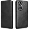 Coque portefeuille Phonesta Leather Vertical Flip pour HONOR 200 Pro - Noir