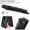 Coque portefeuille Phonesta Leather Vertical Flip pour Realme C63/C61 / Note 60 - Noir 3