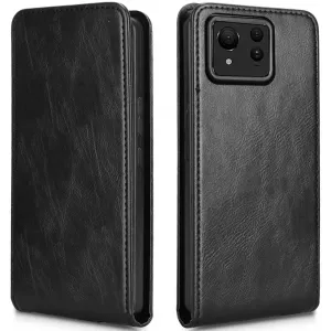 Coque portefeuille Phonesta Leather Vertical Flip pour Asus Zenfone 11 Ultra - Noir