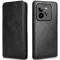 Coque portefeuille Phonesta Leather Vertical Flip pour Realme GT 7 Pro - Noir