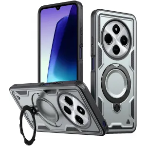 Coque arrière Phonesta MagLock Armor anneau et MagSafe pour Xiaomi Redmi 14C / Xiaomi Poco C75 - Gris