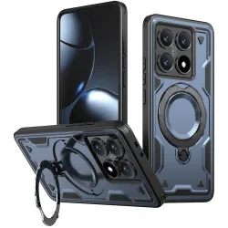 Coque arrière Phonesta MagLock Armor anneau et MagSafe pour Xiaomi 14T - Bleu foncé