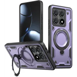 Coque arrière Phonesta MagLock Armor anneau et MagSafe pour Xiaomi 14T - Violet