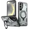 Coque arrière Phonesta MagLock Armor anneau et MagSafe pour Samsung Galaxy S25/S24 - Gris