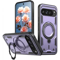 Coque arrière Phonesta MagLock Armor anneau et MagSafe pour Google Pixel 9 Pro XL - Violet