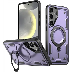 Coque arrière Phonesta MagLock Armor anneau et MagSafe pour Samsung Galaxy S24 FE - Violet