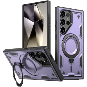 Coque arrière Phonesta MagLock Armor anneau et MagSafe pour Samsung Galaxy S24 Ultra - Violet