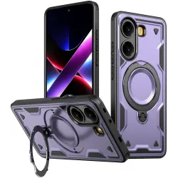 Coque arrière Phonesta MagLock Armor anneau et MagSafe pour Xiaomi Poco X7 Pro - Violet