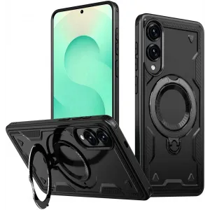 Coque arrière Phonesta MagLock Armor anneau et MagSafe pour Samsung Galaxy S25 Edge - Noir