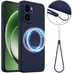 Coque arrière en silicone Phonesta Royale Liquid avec MagSafe pour OnePlus 15R - Bleu foncé