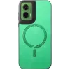 Coque arrière Phonesta Retro Vegan Leather MagSafe pour Motorola Moto G35 - Vert 2