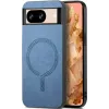 Coque arrière Phonesta Retro Vegan Leather MagSafe pour Google Pixel 9 / 9 Pro - Bleu