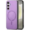 Coque arrière Phonesta Retro Vegan Leather MagSafe pour Samsung Galaxy S25/S24 - Violet 2