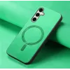 Coque arrière Phonesta Retro Vegan Leather MagSafe pour Samsung Galaxy S25 Plus/S24 Plus - Vert 4