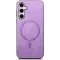 Coque arrière Phonesta Retro Vegan Leather MagSafe pour Samsung Galaxy S25 Plus/S24 Plus - Violet