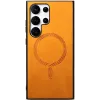 Coque arrière Phonesta Retro Vegan Leather MagSafe pour Samsung Galaxy S25 Ultra - Orange 5