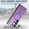 Coque arrière Phonesta Retro Vegan Leather MagSafe pour Samsung Galaxy S25 Ultra - Violet 2