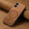 Coque arrière Phonesta Retro Vegan Leather MagSafe pour Samsung Galaxy A06 4G/5G - Marron 2