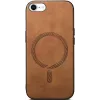 Coque arrière Phonesta Retro Vegan Leather MagSafe pour Apple iPhone 17e/16e - Marron 1