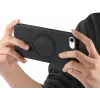Coque arrière Phonesta Retro Vegan Leather MagSafe pour Apple iPhone 17e/16e - Noir 2