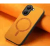 Coque arrière Phonesta Retro Vegan Leather MagSafe pour Xiaomi Poco X7 Pro - Orange 4