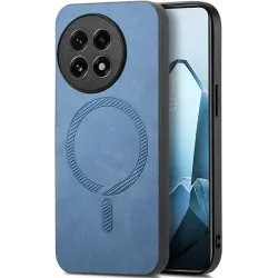 Coque arrière Phonesta Retro Vegan Leather MagSafe pour OnePlus 13 - Bleu