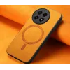 Coque arrière Phonesta Retro Vegan Leather MagSafe pour OnePlus 13R - Orange 4