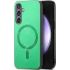 Coque arrière Phonesta Retro Vegan Leather MagSafe pour Samsung Galaxy S24 FE - Vert 0