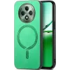 Coque arrière Phonesta Retro Vegan Leather MagSafe pour Oppo Reno12 F/Reno12 FS - Vert