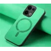 Coque arrière Phonesta Retro Vegan Leather MagSafe pour Oppo Reno13 - Vert 4