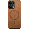 Coque arrière Phonesta Retro Vegan Leather MagSafe pour Oppo Reno13 Pro - Marron 3