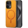 Coque arrière Phonesta Retro Vegan Leather MagSafe pour Oppo Reno13 Pro - Orange