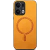Coque arrière Phonesta Retro Vegan Leather MagSafe pour Oppo Reno13 Pro - Orange 2
