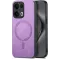 Coque arrière Phonesta Retro Vegan Leather MagSafe pour Oppo Reno13 Pro - Violet