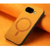 Coque arrière Phonesta Retro Vegan Leather MagSafe pour Google Pixel 9a - Orange 4