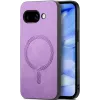 Coque arrière Phonesta Retro Vegan Leather MagSafe pour Google Pixel 9a - Violet